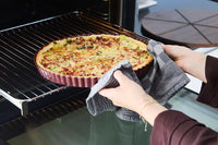 Moule à tarte cannelé à fond amovible en acier carbone antiadhésif ø30cm