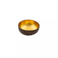 Bol en noix de coco or métallique