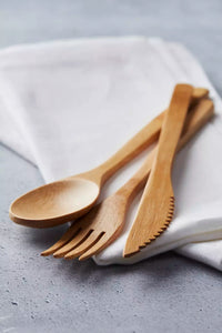 3-piece bamboo cutlery set