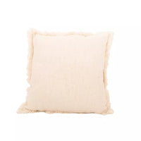 Coussin décoratif en 100% coton recyclé blanc