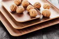 Rectangular serving tray walnut 22x12cm