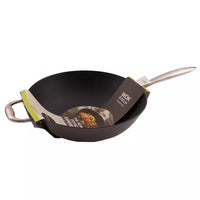 Pan-à-moi wok en fonte avec revêtement excalibur ø 30cm