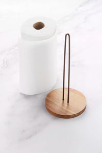Acacia wood paper towel holder