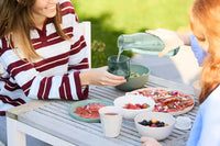 Jug in clear rPET with lid Iceberg Green 1L