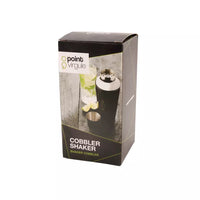 Cobbler shaker metallic zwart 750ml