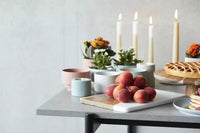 Haut bougeoir/pot de fleurs en céramique vert sauge