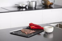 Snijplank uit houtvezel met sapgeul zwart 44x32.5cm FSC®