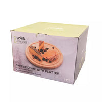 Glass cheese dome with bamboo platter ø 30cm FSC®