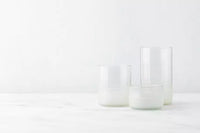 Set of 4 glasses from upcycled glass transparent 400ml