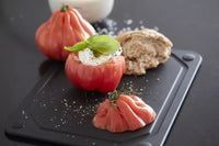 Planche à découper en fibre de bois avec rainure noir 37x27.5cm FSC®