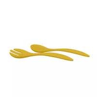 Couverts à salade en rPET Mimosa Yellow 30cm