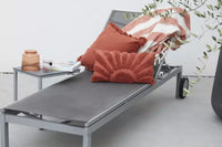 Plaid uit 100% gerecycleerd polyester wit/terracotta