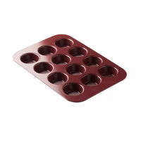 Moule pour 12 muffins en acier carbone antiadhésif
