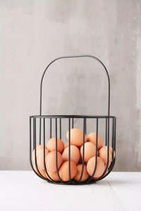 Wire panier à fruits avec anse noir