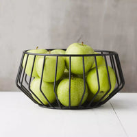 Wire panier à fruits bas noir