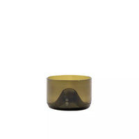 Set de 4 bols en verre surcyclé vert olive 100ml