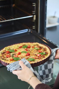 Moule à tarte cannelé à fond amovible en acier carbone antiadhésif ø30cm