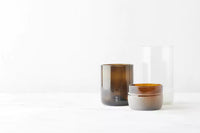 Set van 4 glazen uit upcycled glas olijfgroen 250ml