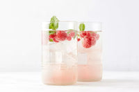 Set of 4 glasses from upcycled glass transparent 400ml