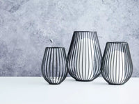 Wire candle holder black ø 14cm