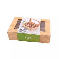 Bamboo tea box with 8 compartments FSC®