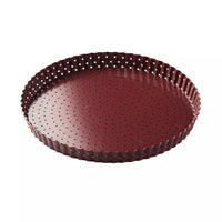 Moule à tarte cannelé à fond amovible en acier carbone antiadhésif ø30cm