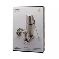 5-delige cocktailset met Boston shaker