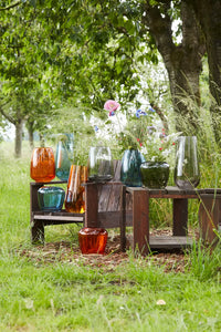 Vase orange Ø 20cm H 18cm