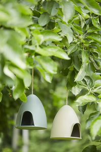 Mangeoire à oiseaux en fibre de bambou beige