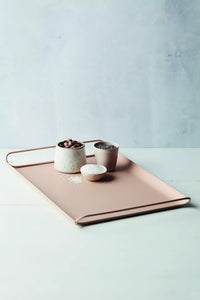 Serving tray blush pink satin 37.5x25.5x3.7cm