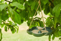 Baignoire à oiseaux/ mangeoire pour oiseaux en fibre de bambou taupe