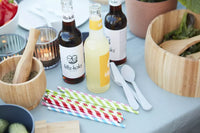 Set van 48 gekleurde papieren rietjes