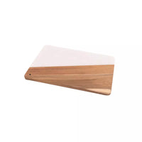 Marble & acacia wood serving board 30x20cm