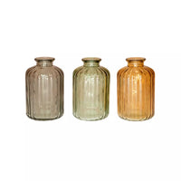 Mini-vaas geel, groen of grijs Ø 6cm H 10cm