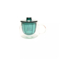 Tasse à thé avec filtre bleu-vert 300ml