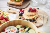 Round acacia wood serving board 35x24.5x1.5cm