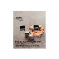 Set van 4 herbruikbare ijsblokjes met zakje