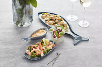 Plat à poisson bleu 18x7cm