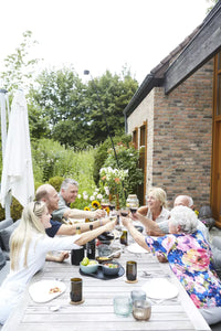 Tealight holder blue ø 10.5cm H 7.7cm