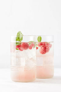 Set of 4 glasses from upcycled glass transparent 400ml