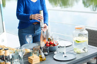 4-piece wine set: electric wine opener, pourer, vacuum stopper, foil cutter