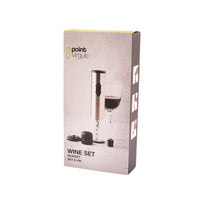 4-piece wine set: electric wine opener, pourer, vacuum stopper, foil cutter