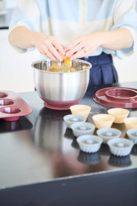 Set de 6 moules à savarin Vintage Maroon