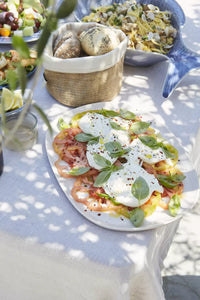 Plat de présentation blanc cassé 35x26cm