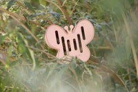 Maison pour papillons en fibre de bambou rose 19x16x12cm