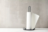 Wire paper towel holder matt black
