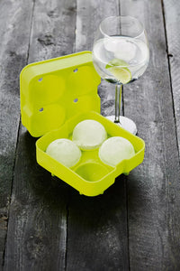 Ice ball mold for 4 balls green ø 4.5cm