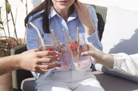 Set van 48 papieren rietjes bruin