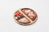 Sharing assiette à tapas 1/2 lune Vintage Maroon 26x13x2.5cm