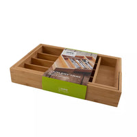 Bamboo cutlery tray expandable FSC®